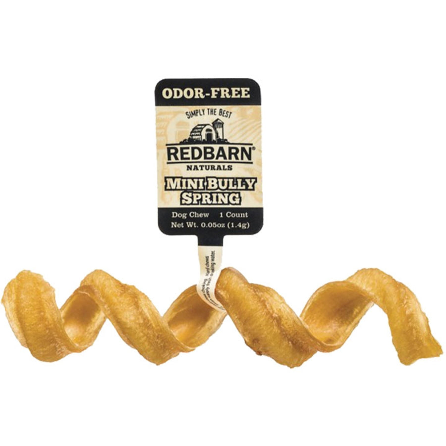 Red Barn Premium Odor-Free Curly Bully Springs Natural Dog Chews - 6-7 Inch - 25 Count