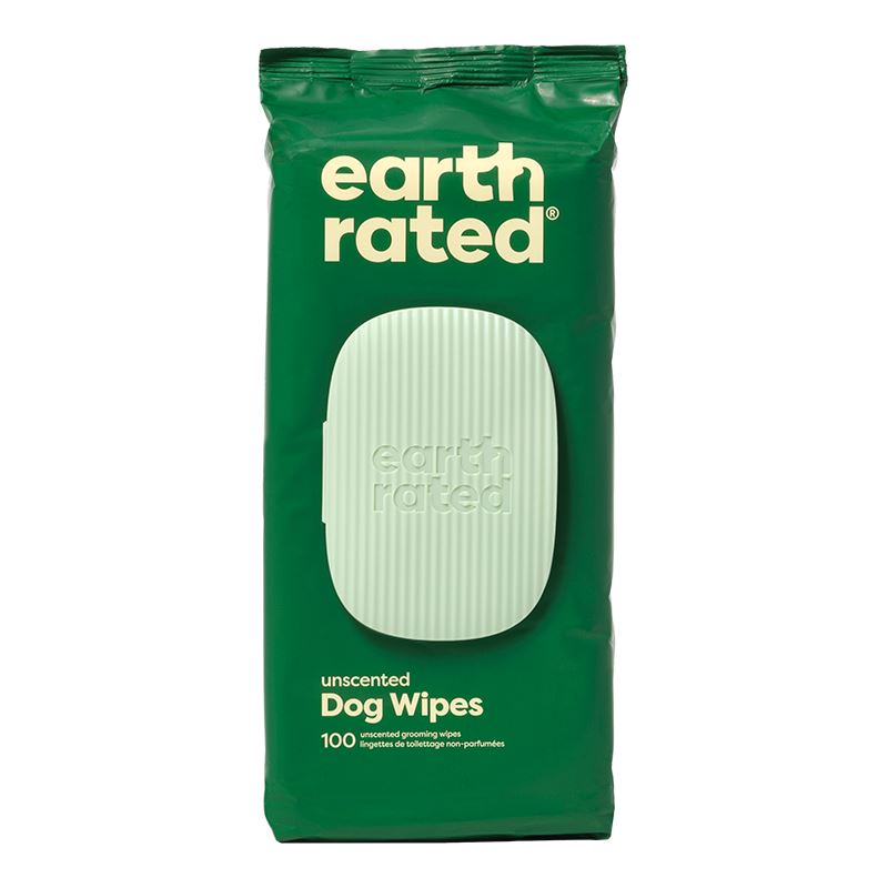 Earth Rated Dog Grooming Wipes Un-Scented - 100 Count  