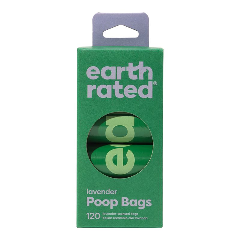 Earth Rated Dog Wastebags Lavender - 8 Rolls - 120 Count