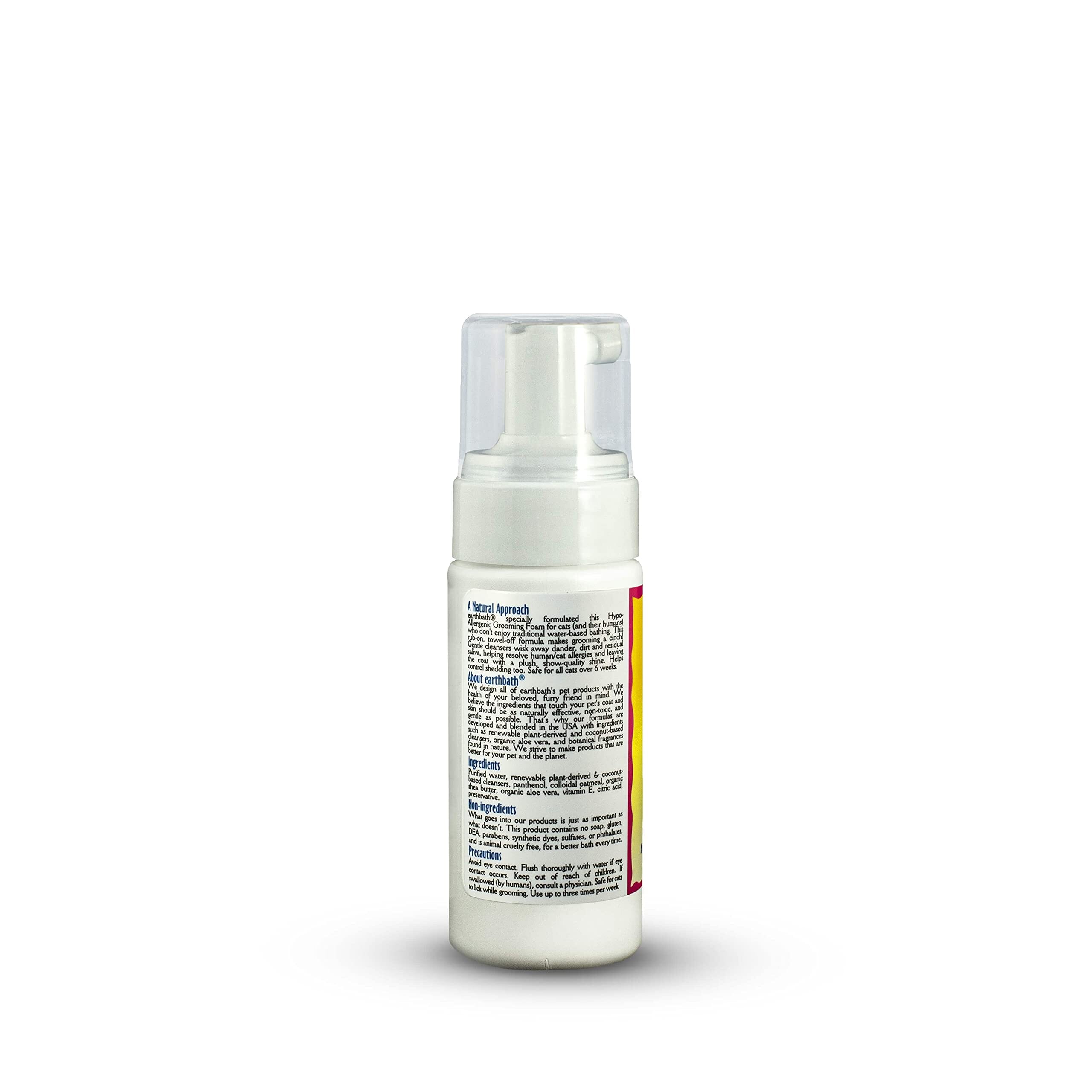 Earthbath Hypo-Allergenic Waterless Foaming Cat Shampoo - 4 Oz
