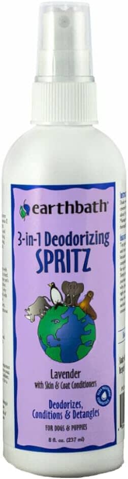 Earthbath Lavender 3-in-1 Deodorizing Detangling and Conditioning Spritz Dog Spray - 8 Oz