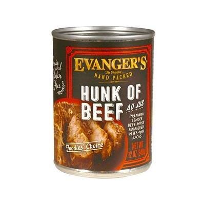 Evanger's Super Premium Hunk of Beef Canned Dog Food - 12 Oz - Case of 12
