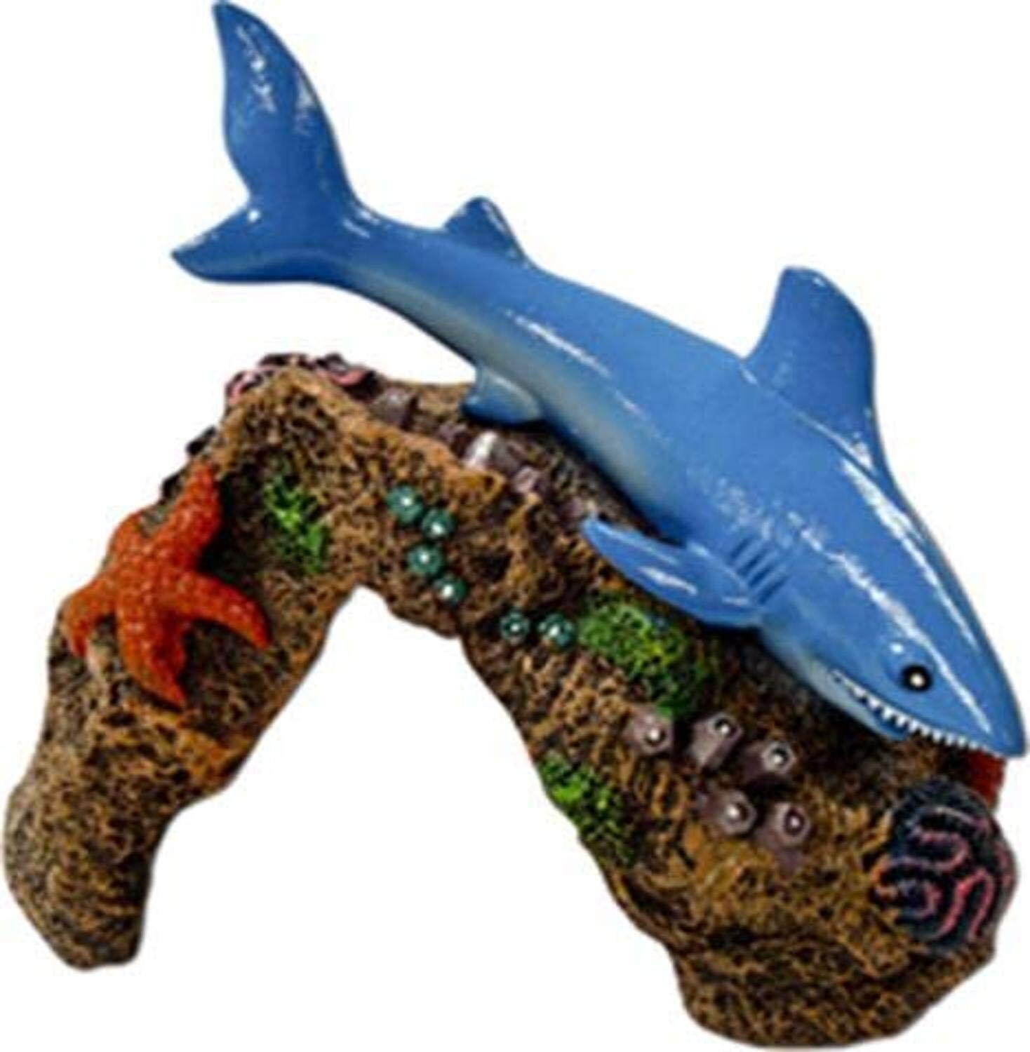 Exotic Environments Great White Shark Resin Aquatics Decoration - Small