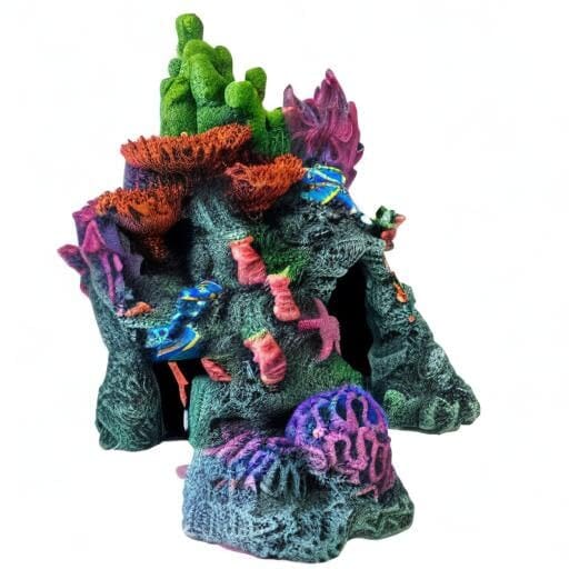 Exotic Environments Red Sea Hide-Away Resin Aquatics Decoration - Gray - Small