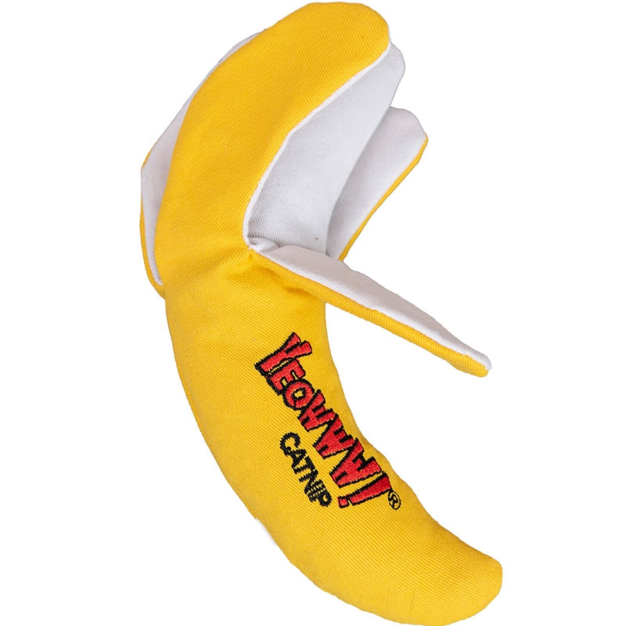 Ducky World Yeowww! Banana Peeled Plush Catnip Cat Toy
