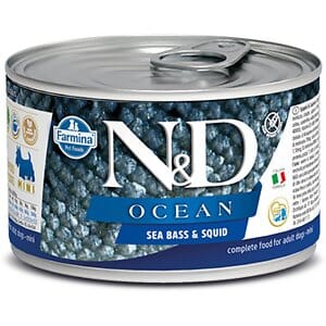 Farmina N&D Ocean Sea Bass & Squid Canned Dog Food - 10 oz - Case of 6