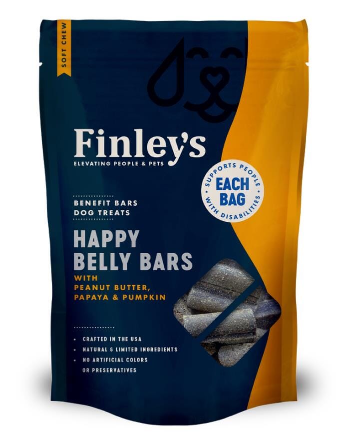 Finley's Happy Belly Bars with Pumpkin Papaya and Peanut Butter Soft Dog Chew Bars - 6 Oz