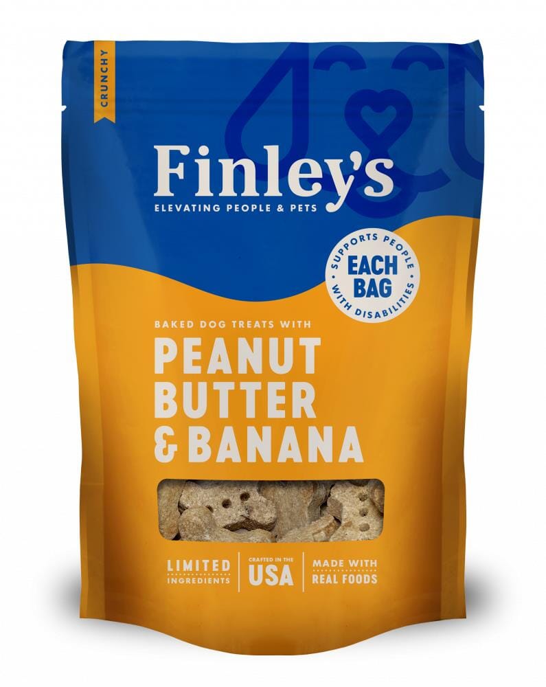 Finley's Peanut Butter Banana Crunchy Dog Biscuits - 12 Oz