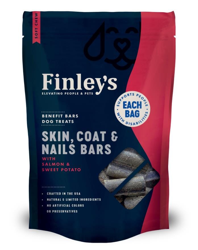Finley's Skin and Coat Bars with Salmon and Sweet Potato Soft Dog Chew Bars - 6 Oz
