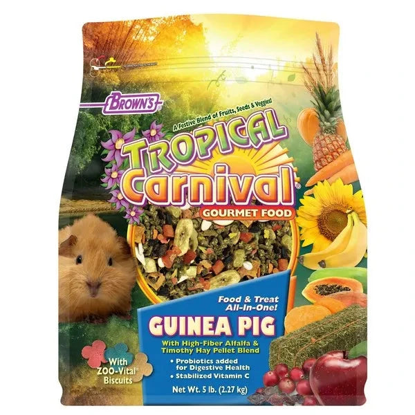 F.M. Brown's Tropical Carnival Guinea Pig Gourmet Small Animal Food - 5 lb Bag