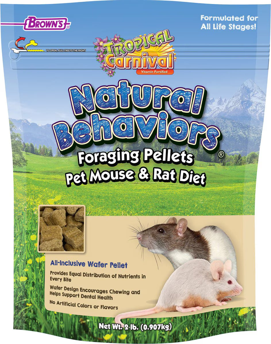 F.M. Brown's Tropical Carnival Natural Mouse & Rat Gourmet Small Animal Food - 2 lb Bag