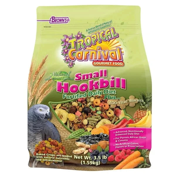 F.M. Brown's Tropical Carnival Natural Small Hookbill Bird Food - 3.5 lb Bag
