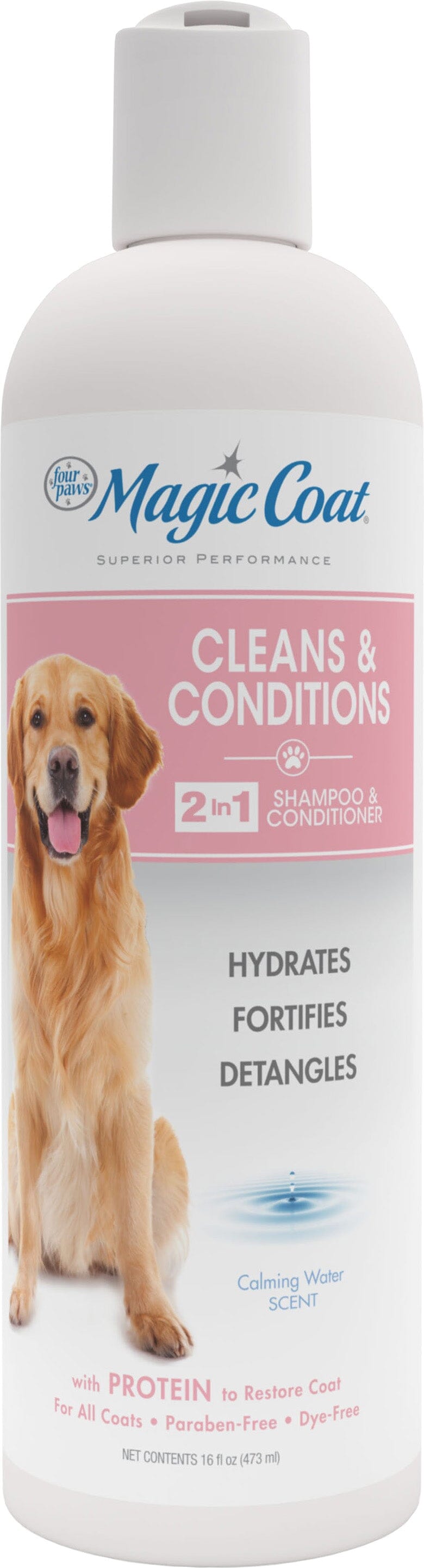 Four Paws Magic Coat 2-In-1 Protein Dog Shampoo & Conditioner - 16 Oz