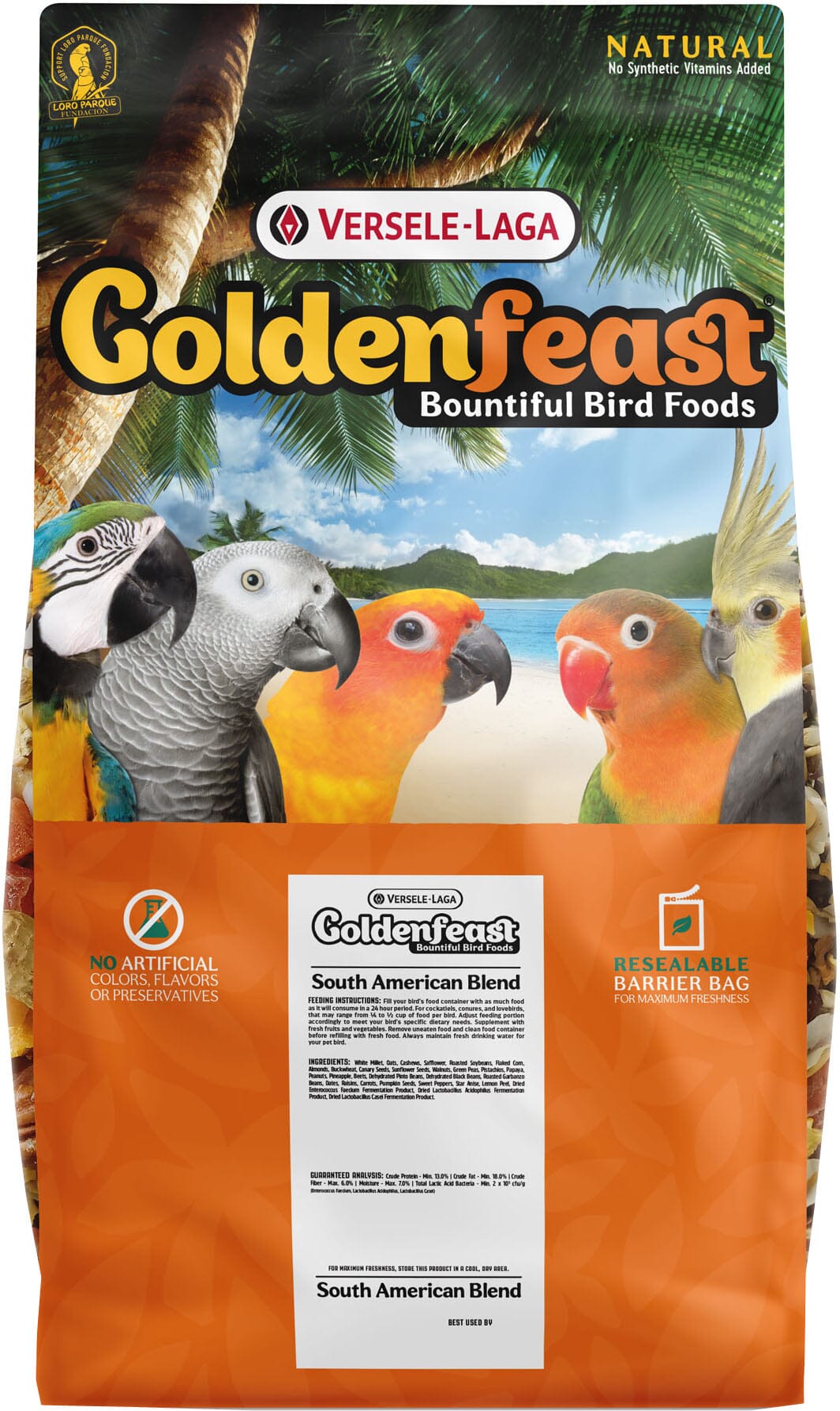 Goldenfeast South American Blend Cockatiel Bird Food - 17.5 Lbs