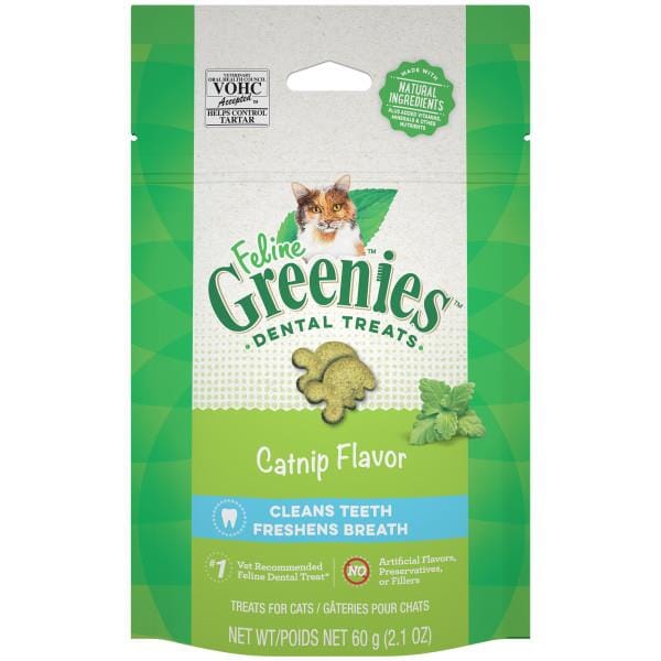 Greenies Feline Catnip Dental Cat Treats - 2.1 oz