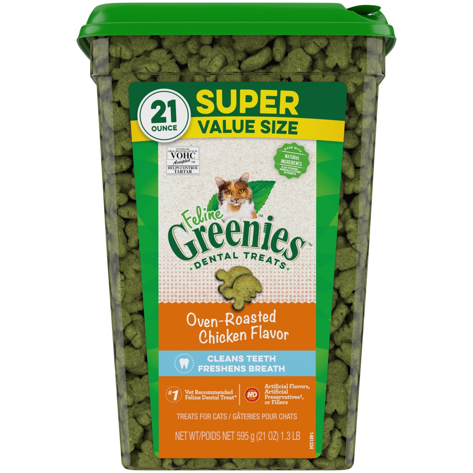 Greenies Feline Chicken Dental Cat Treats - 21 oz