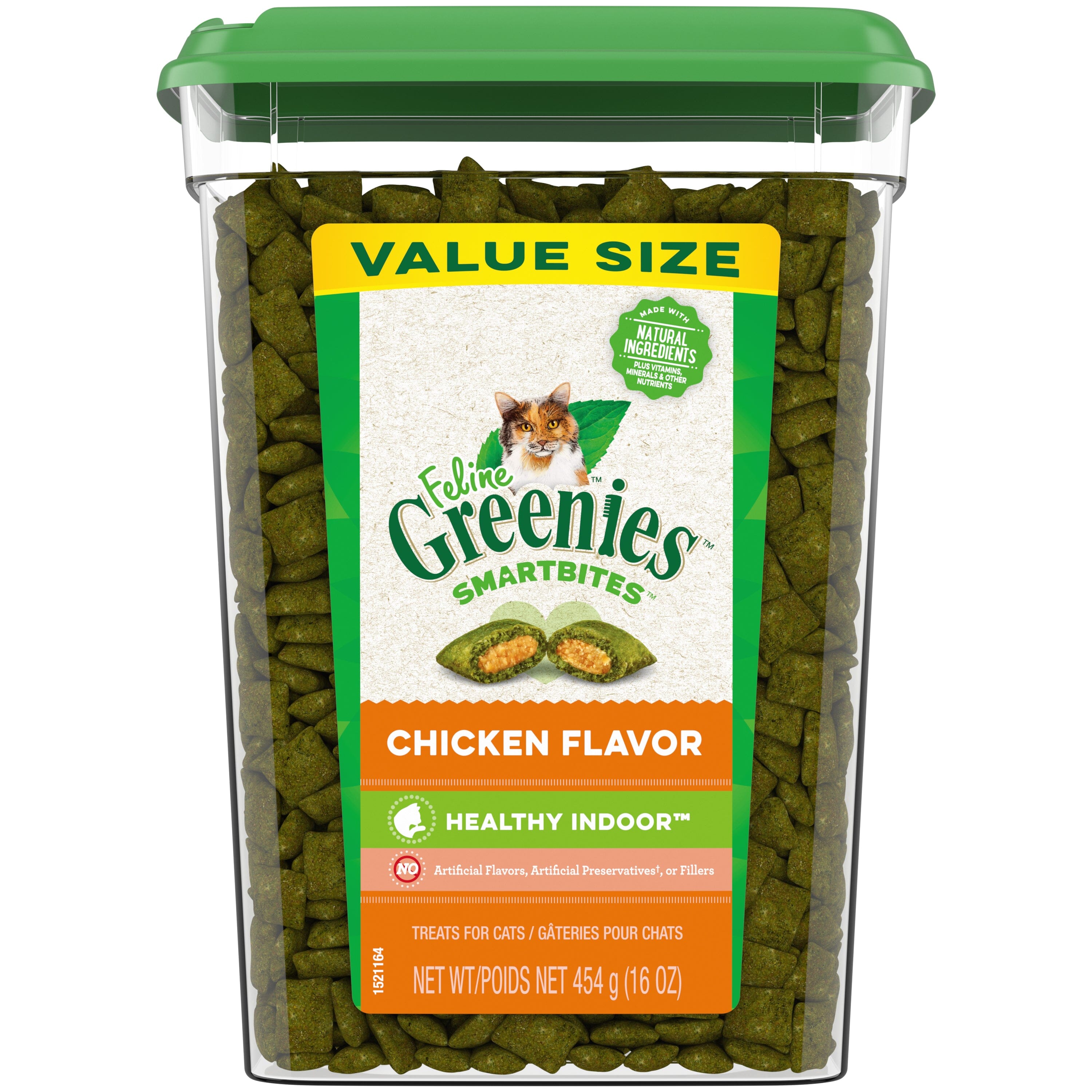 Greenies Feline SmartBites Healthy Indoor Control Chicken Dental Cat Treats - 16 oz