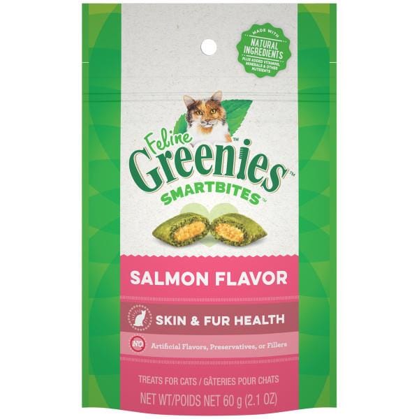 Greenies Feline SmartBites Skin & Fur Salmon Dental Cat Treats - 2.1 oz