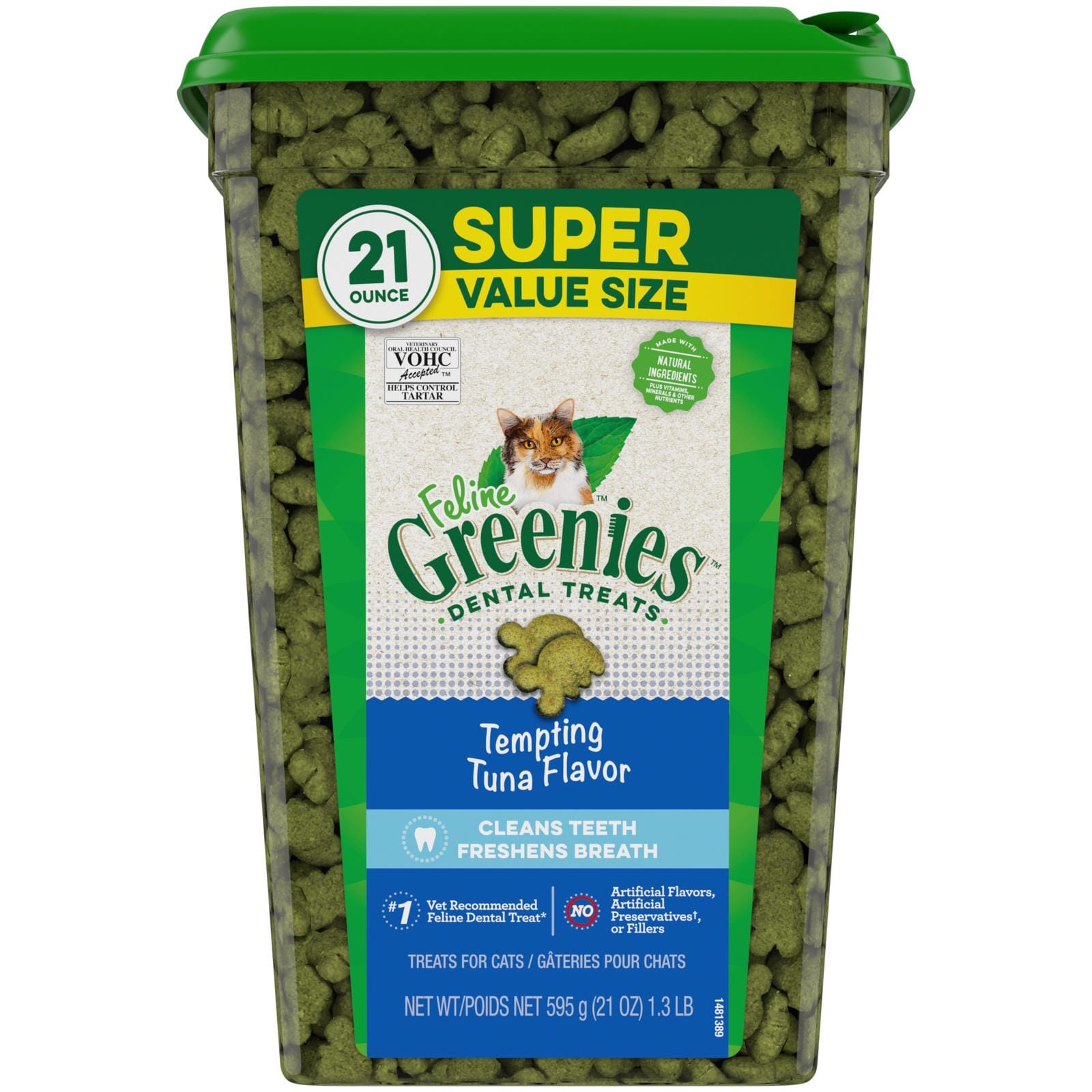 Greenies Feline Tuna Dental Cat Treats - 21 oz