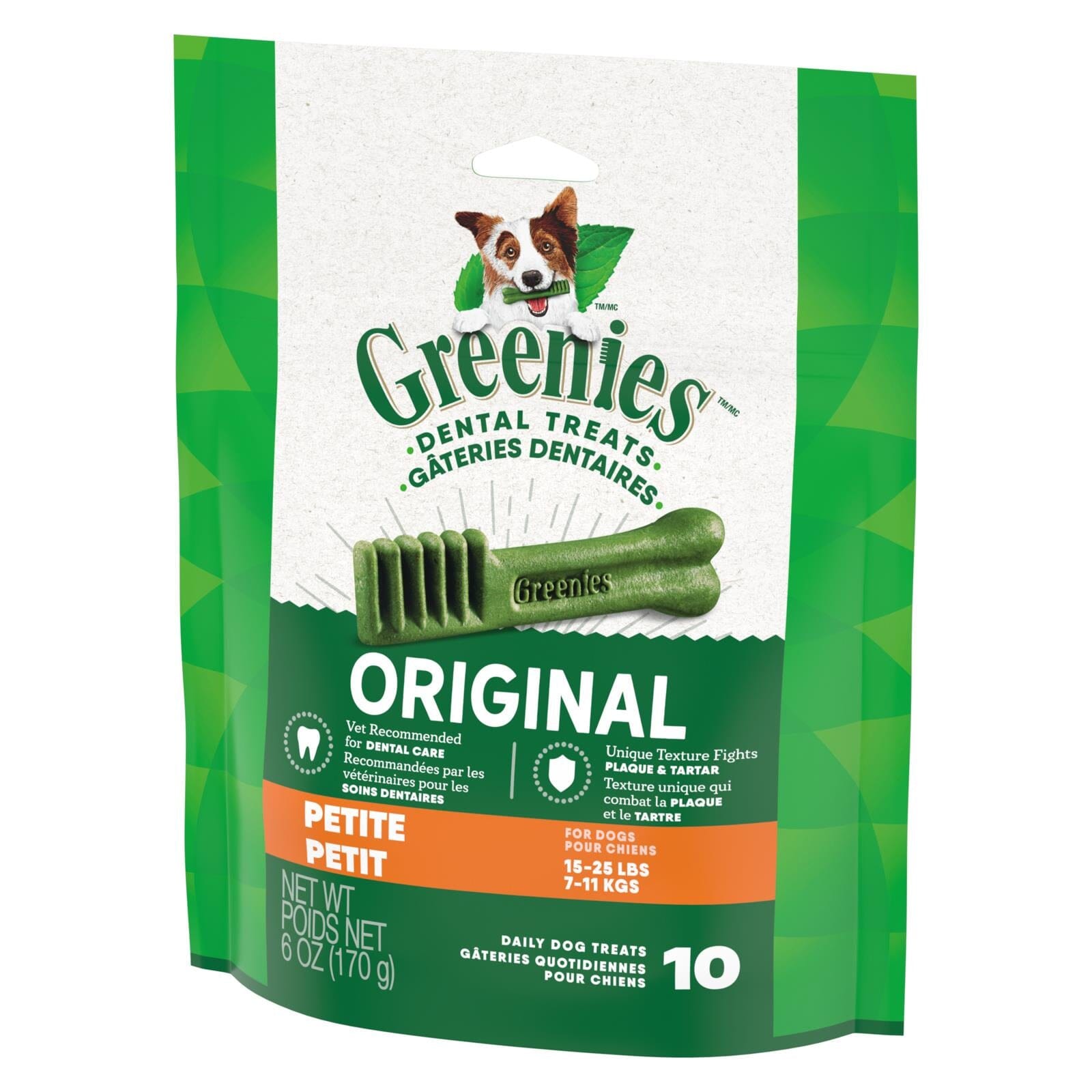 Greenies Petite Mini Treat Pack Dental Dog Treats - 6 oz - 10 Count