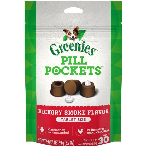 Greenies Pill Pockets for Dogs Hickory Tablet - 3.2 oz - 30 Count