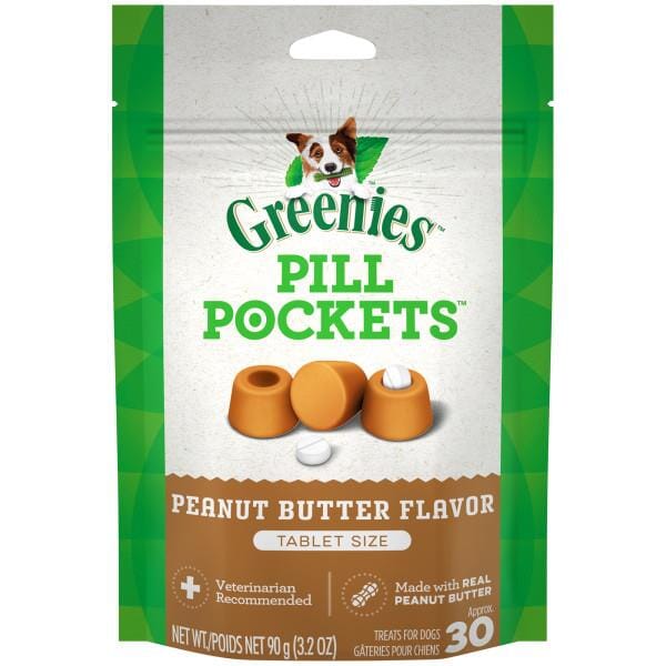 Greenies Pill Pockets for Dogs Peanut Butter Tablet - 3.2 oz - 30 Count