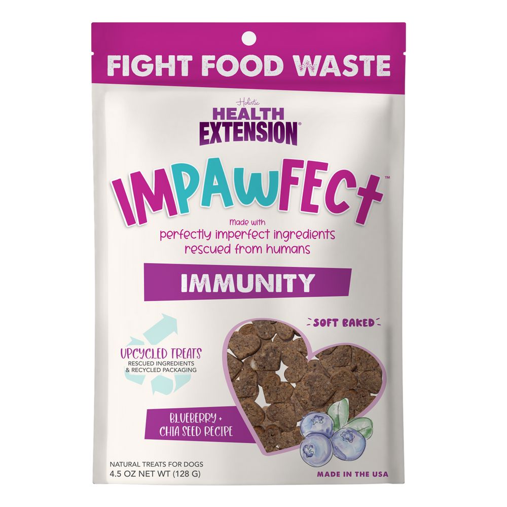 Health Extension Impawfect Blueberry and Chia Seeds Immune Support Soft and Chewy Dog Treats - 4.5 Oz