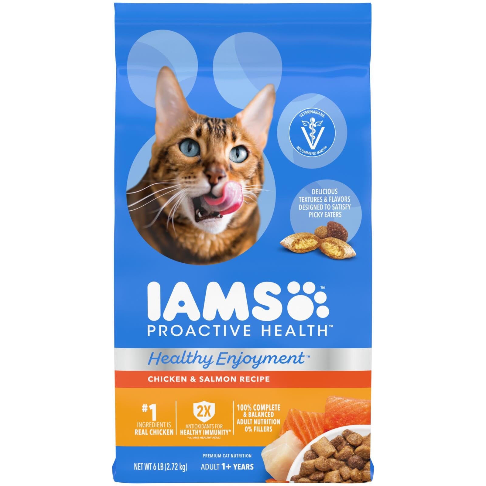 IAMS Healthy Enjoyment Chicken and Salmon Dry Cat Food - 6 Lbs
