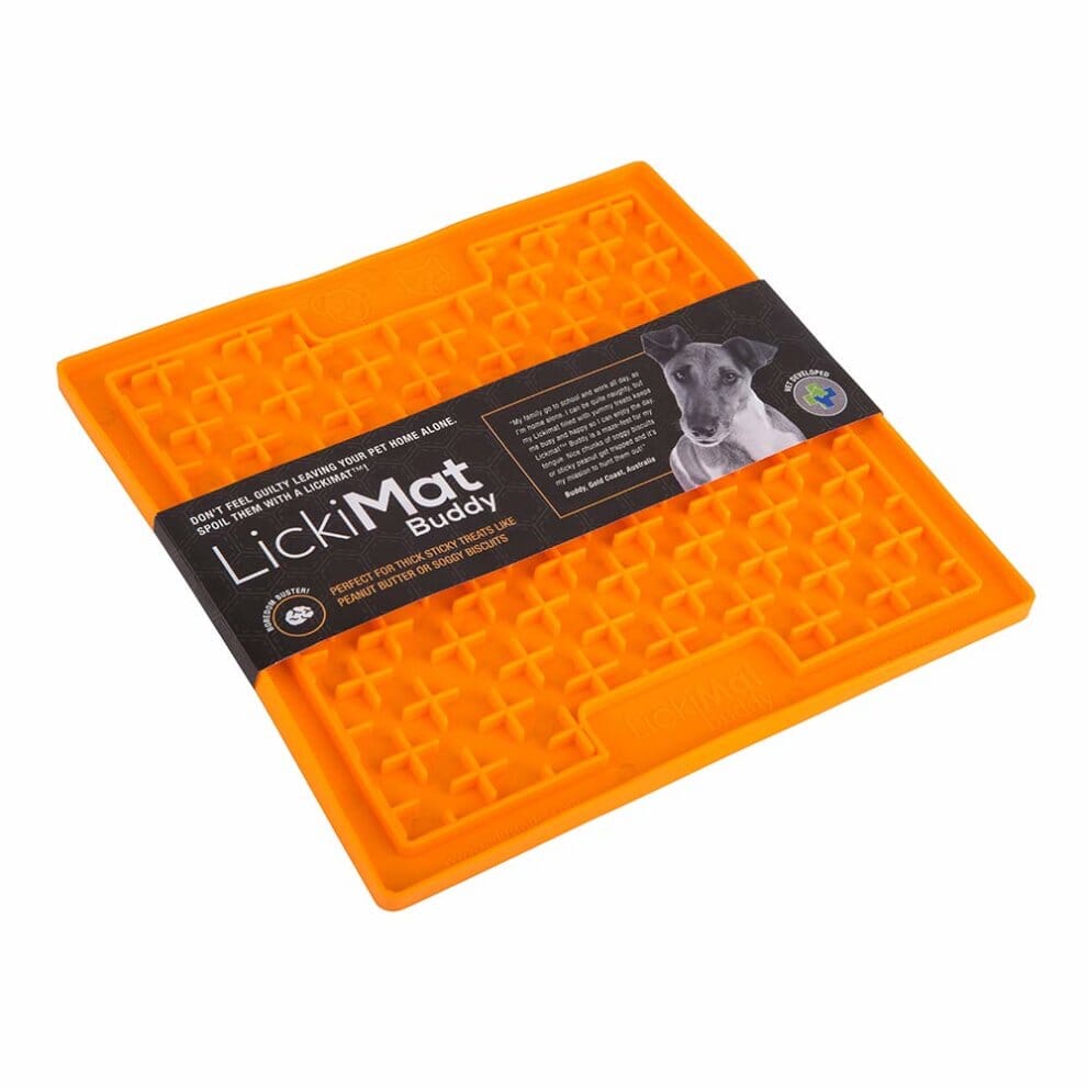 Innovative Pet Lickimat Classic Buddy Slow Feeding Mat for Cats and Dogs - Green