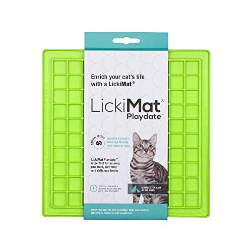 Innovative Pet Lickimat Classic Playdate Slow Feeding Mat for Cats - Green