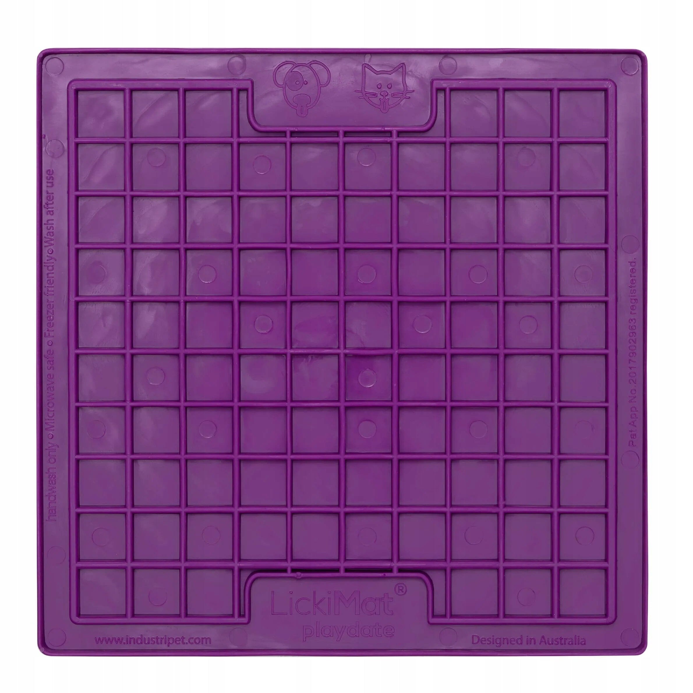 Innovative Pet Lickimat Classic Playdate Slow Feeding Mat for Cats - Purple