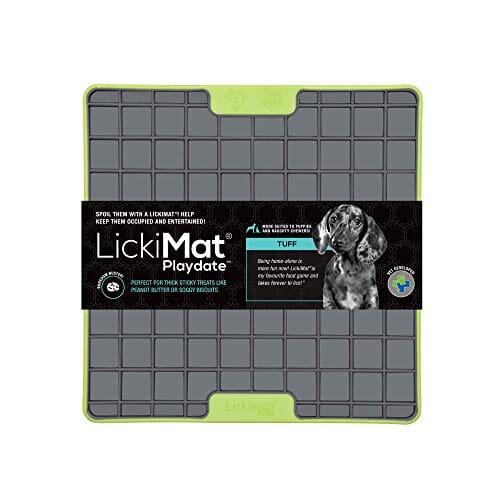 Innovative Pet Lickimat Tuff Playdate Slow Feeding Mat for Dogs - Green