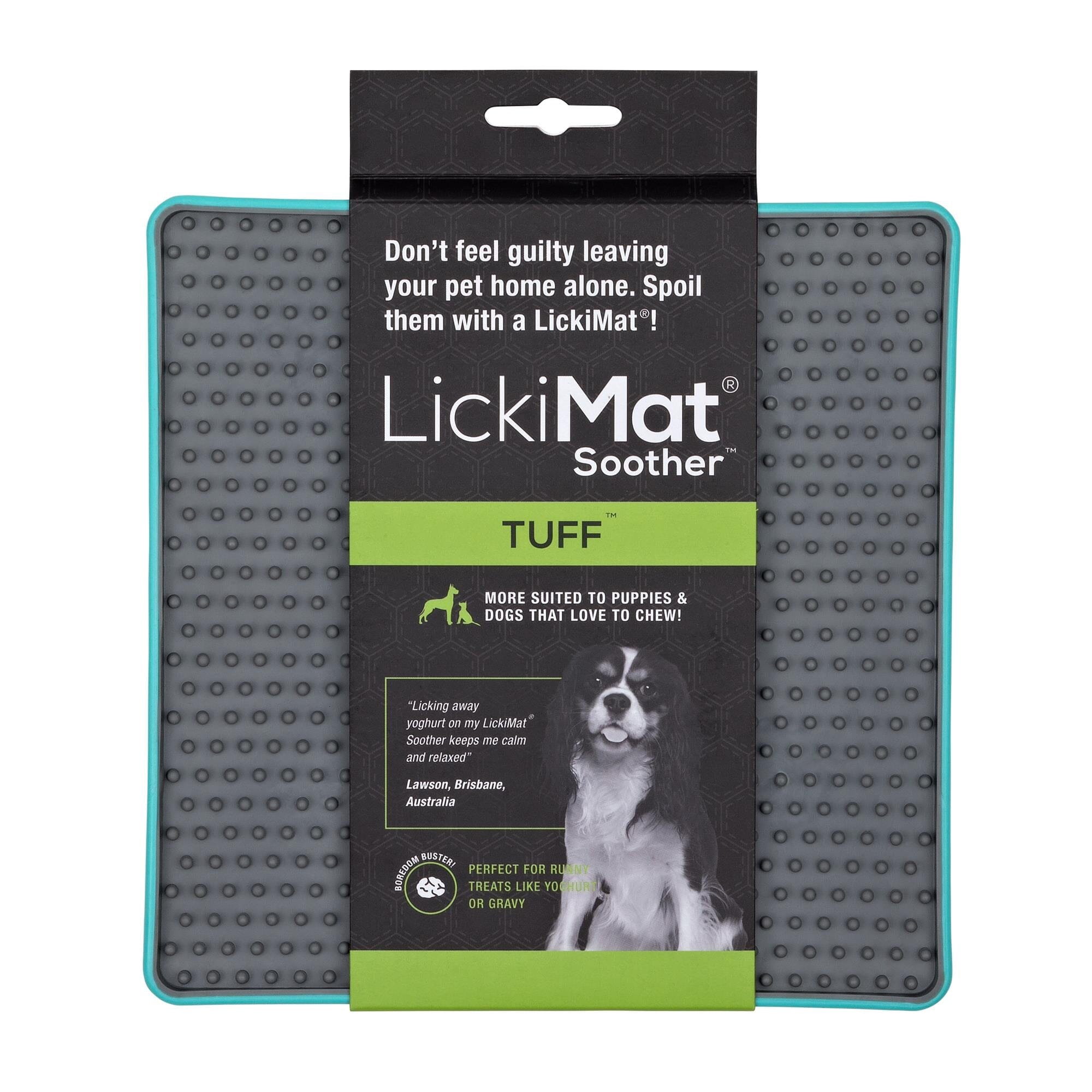 Innovative Pet Lickimat Tuff Soother Slow Feeding Mat for Dogs - Turquise