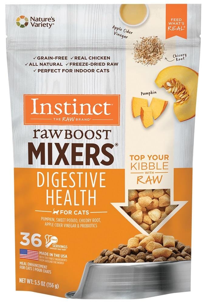 Instinct Digestive Health Raw Boost Mixers Freeze-Dried Cat Food Toppers - 5.5 Oz