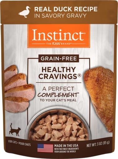 Instinct Healthy Cravings Grain-Free Duck Wet Cat Food Pouch - 3 Oz - Case of 24
