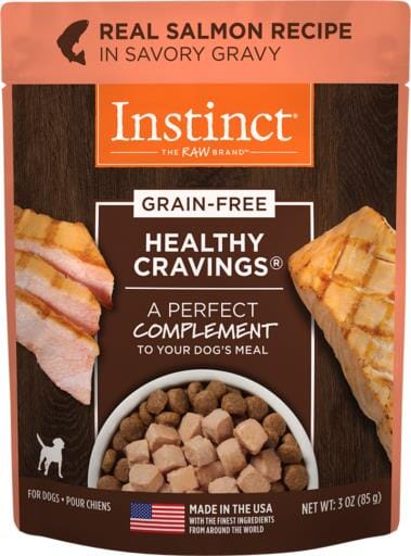 Instinct Healthy Cravings Grain-Free Salmon Wet Dog Food Pouch - 3 Oz - Case of 24