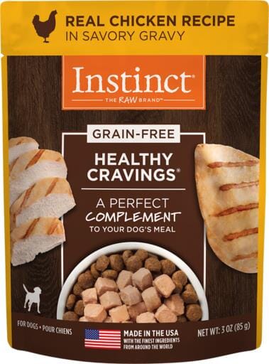 Instinct Healthy Cravings Grain Free Tender Chicken Recipe Meal Topper Pouches for Dogs