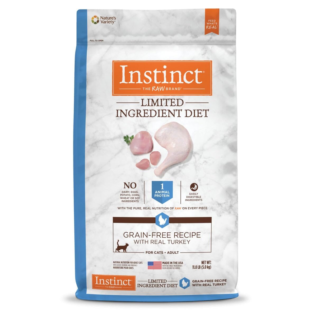 Instinct Limited Ingredient Diet Adult Grain Free Recipe with Real Turkey Natural Dry Cat Food