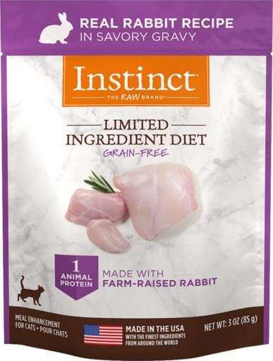 Instinct Limited Ingredient Diet Grain Free Rabbit Recipe Wet Cat Food Topper Pouches