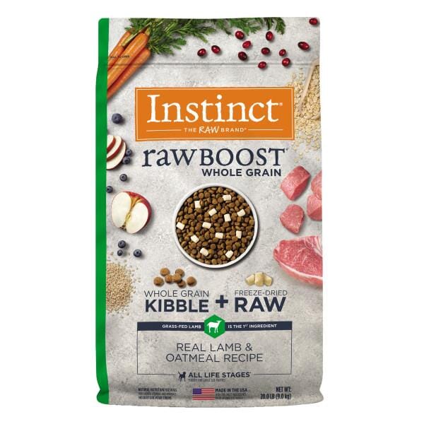 Instinct Raw Boost Whole Grain Lamb and Oatmeal Dry Dog Food- 20 Lbs