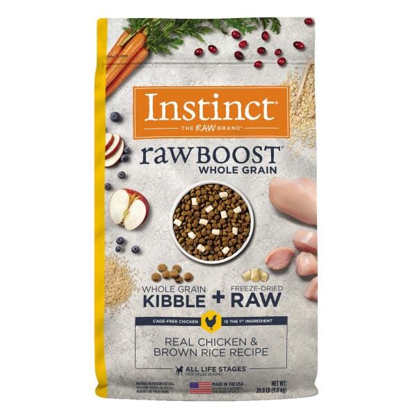 Instinct Raw Boost with Whole Grain Chicken and Brown Rice Dry Dog Food - 20 Lbs