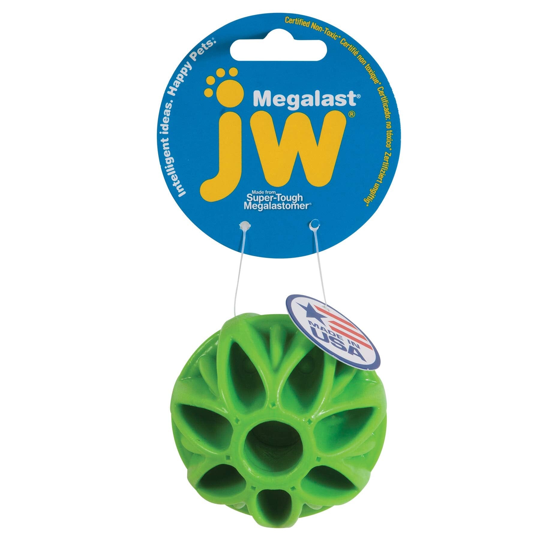 JW Pet Megalast Ball Rubberized Dog Toy - Assorted - Medium