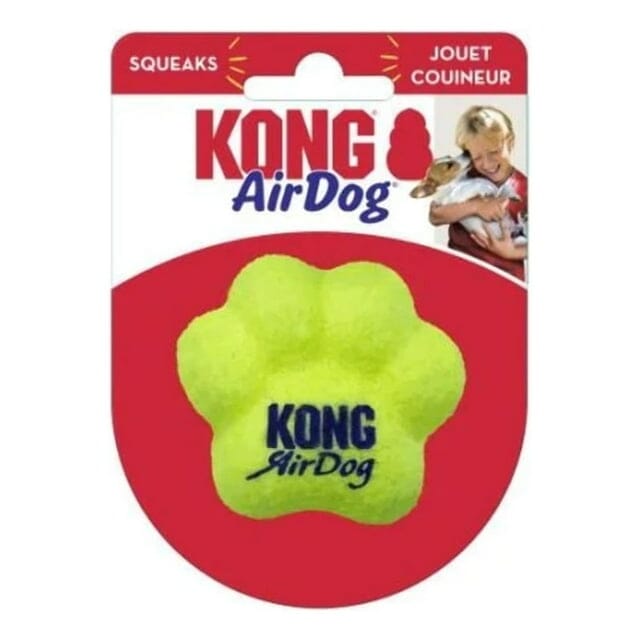 Kong AirDog Squeaky Paw Shaped Felt Fetch Dog Toy - Medium