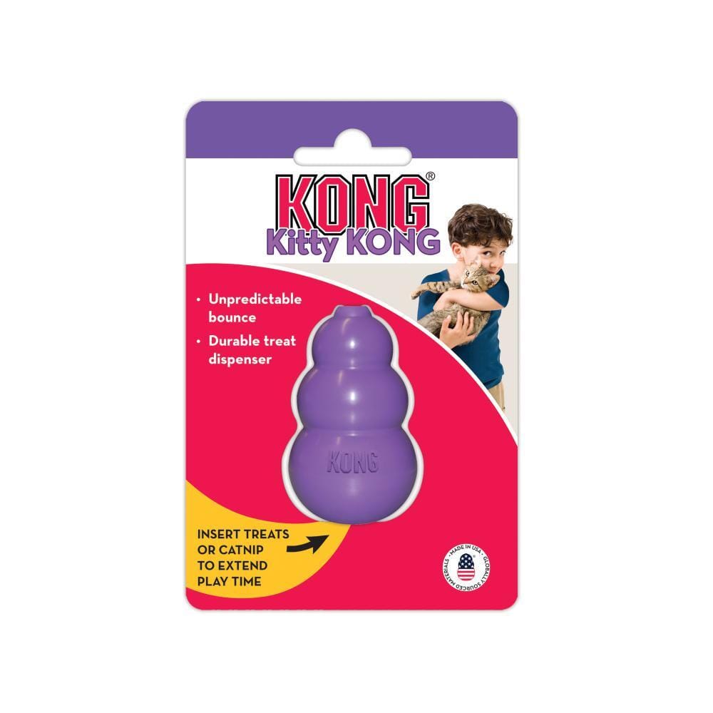 Kong Classic Kitty Treat Dispensing Rubber Cat Toy - Purple