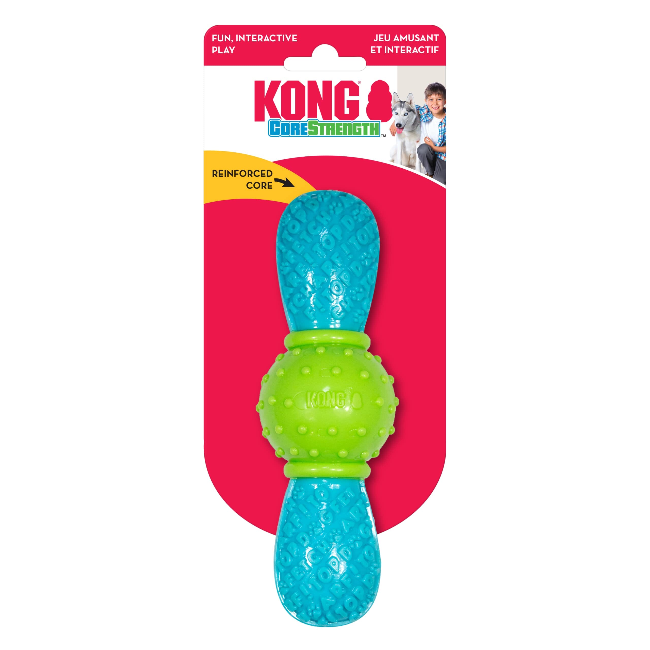 Kong CoreStrength Bow-Tie Durable and Long-Lasting Fetch and Dental Dog Toy