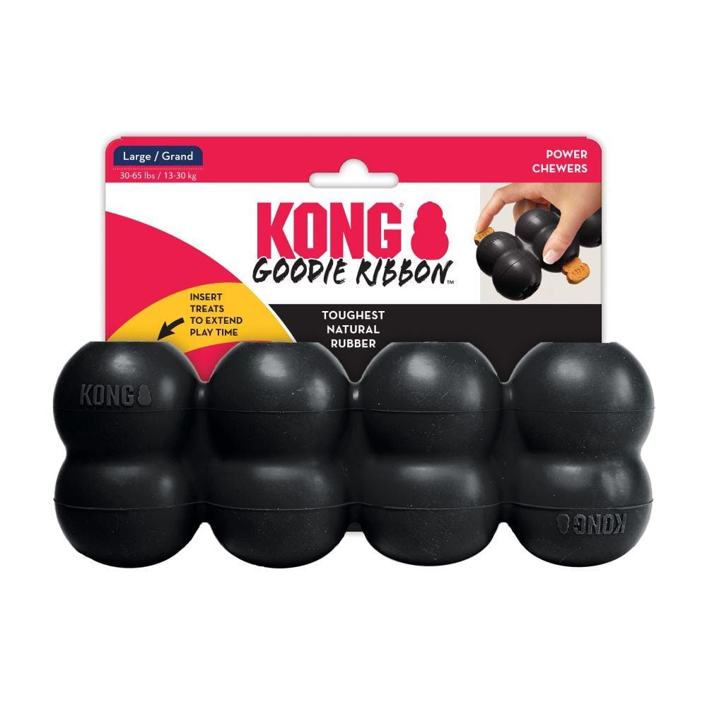 Kong Extreme Goodie Ribbon Treat Dispensing Durable Rubber Dog Toy - Large