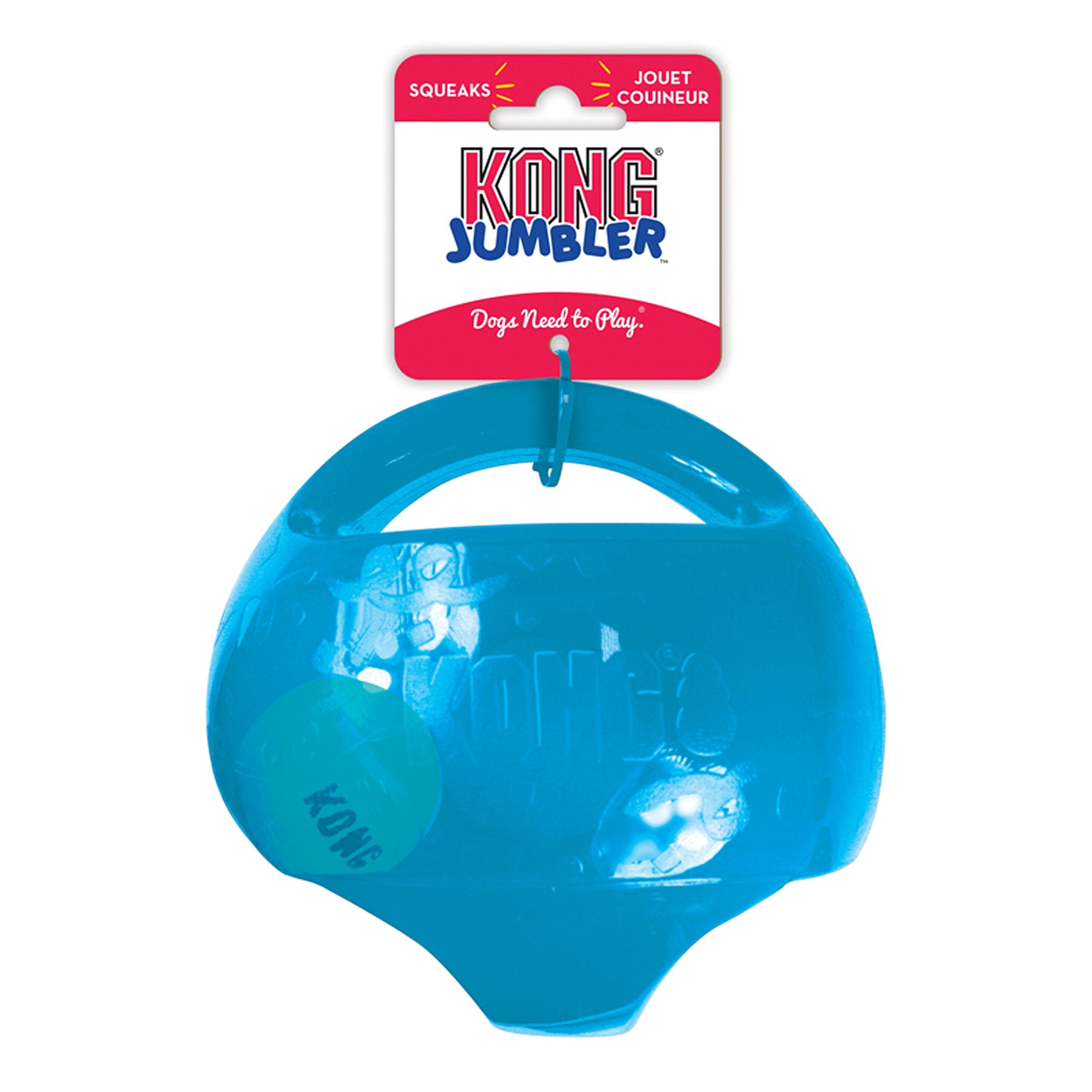 Kong Jumbler Ball Interactive Fetch and Squeak Dog Toy