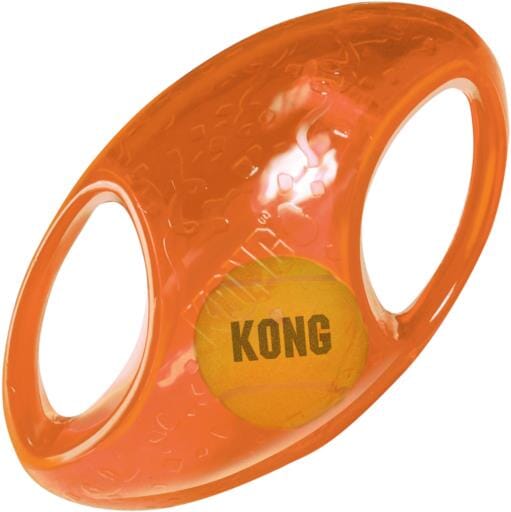 Kong Jumbler Football Interactive Fetch and Squeak Dog Toy