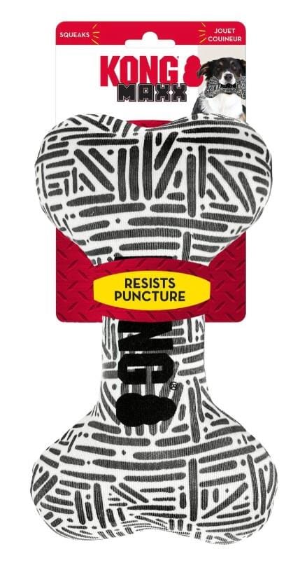 Kong Maxx Bone Puncture-Resistant Squeak and Fetch Nylon Dog Toy - Medium/Large