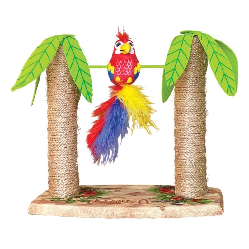 Kong Play Spaces Tiki Twirl Interactive Cat Furniture with Crinkle Toy